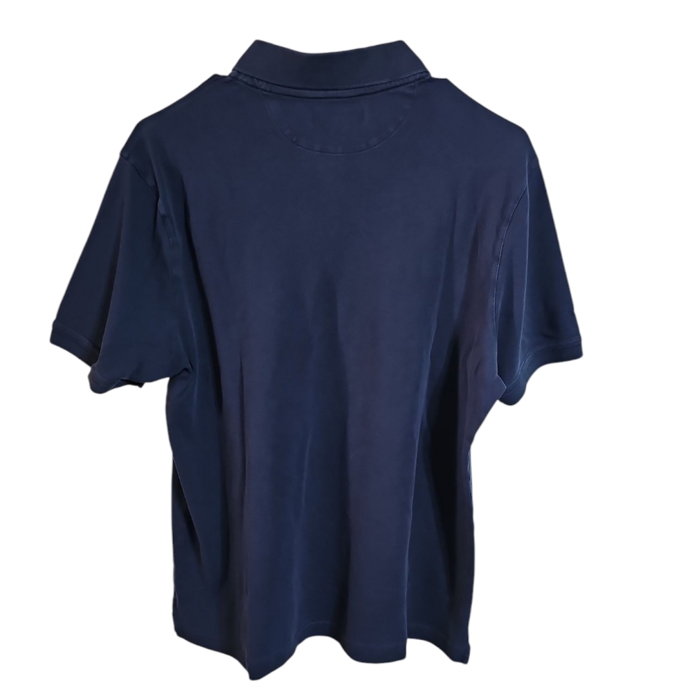 Banana Republic Men’s Medium Blue Luxury Touch Polo Shirt Cotton Preppy Minimal - Picture 3 of 7
